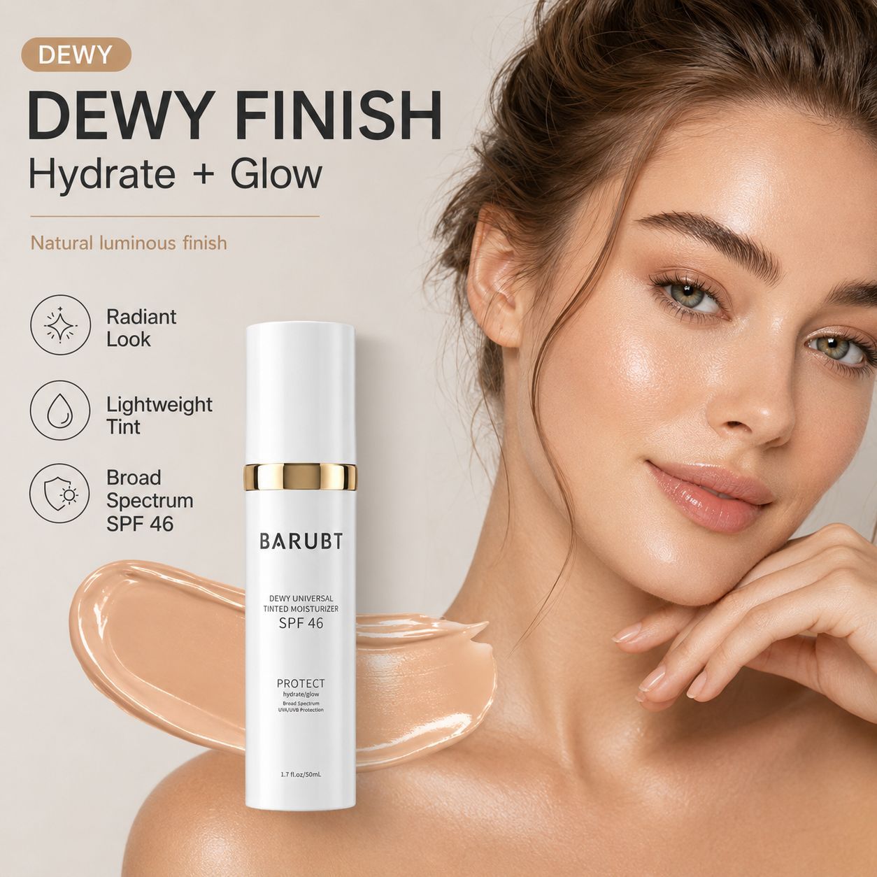 SPF46+ Tinted Moisturizer with Hydrating Formula