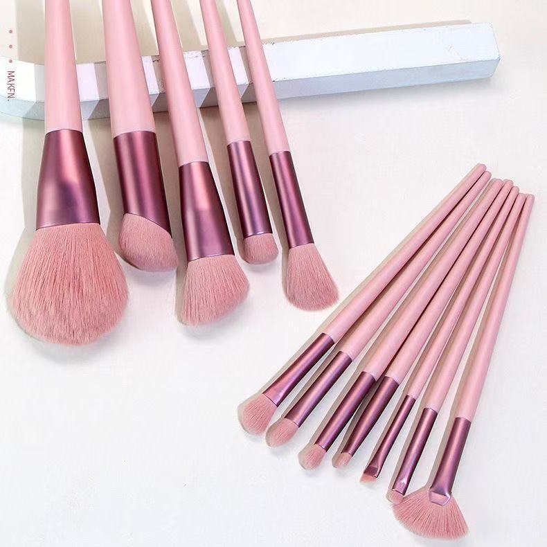 Pink Heart Makeup Brush Set
