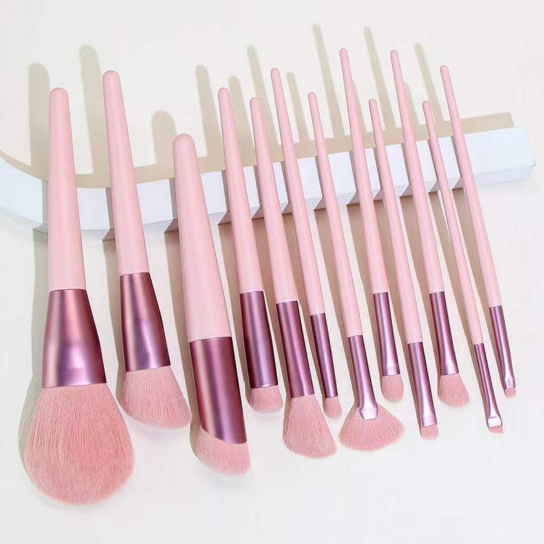 Pink Heart Makeup Brush Set