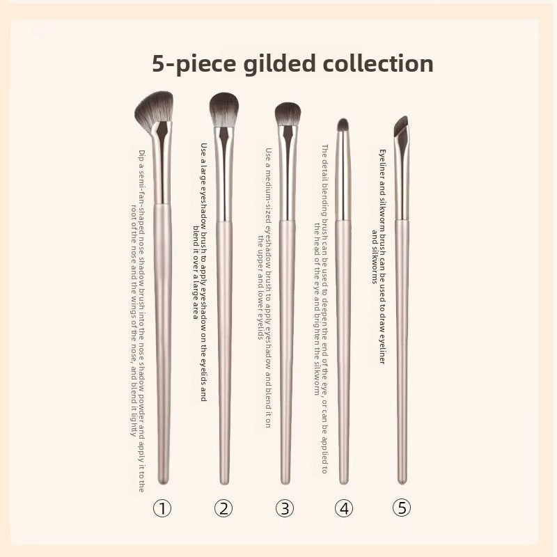 Gilded Makeup Brush Set with Travel Case