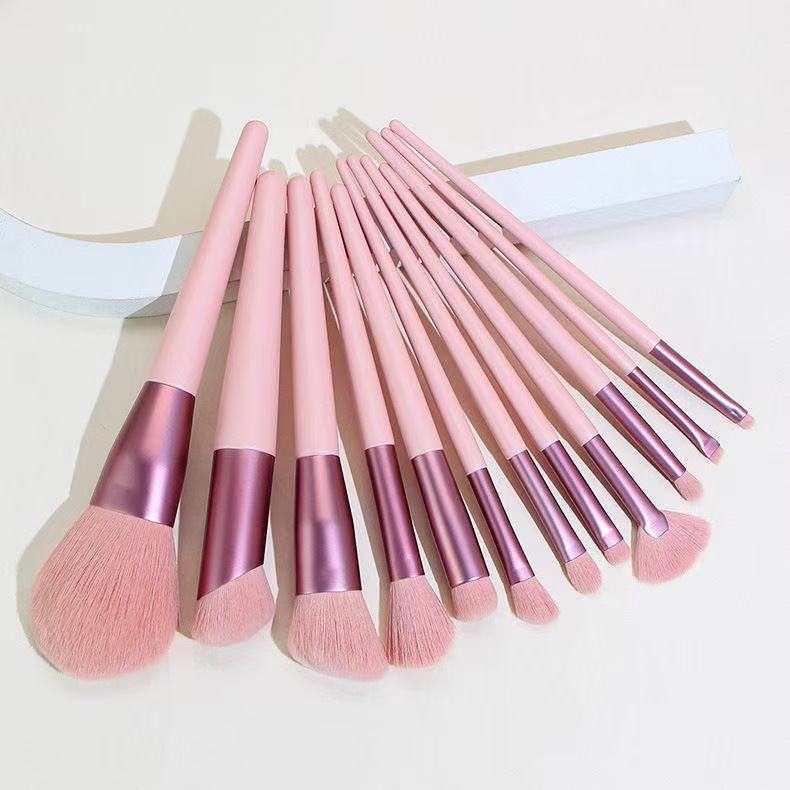 Pink Heart Makeup Brush Set