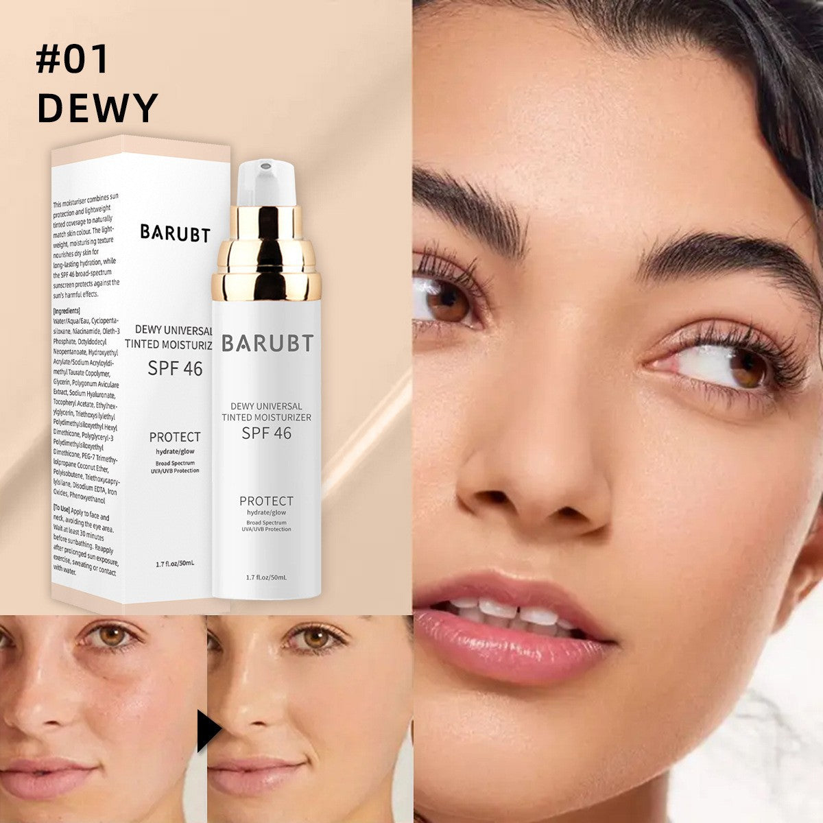SPF46+ Tinted Moisturizer with Hydrating Formula